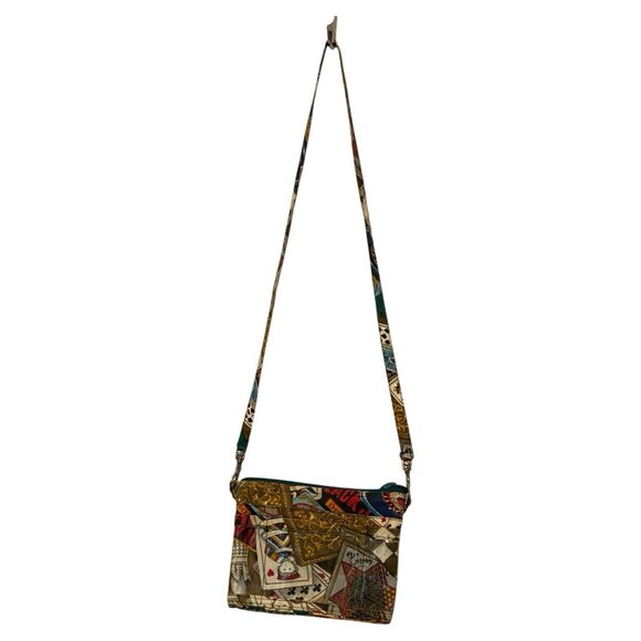 Val in Stitches Handbags - Val in Stitches Fabric Crossbody Purse Small 6x4.5 Card Games Handmade in USA